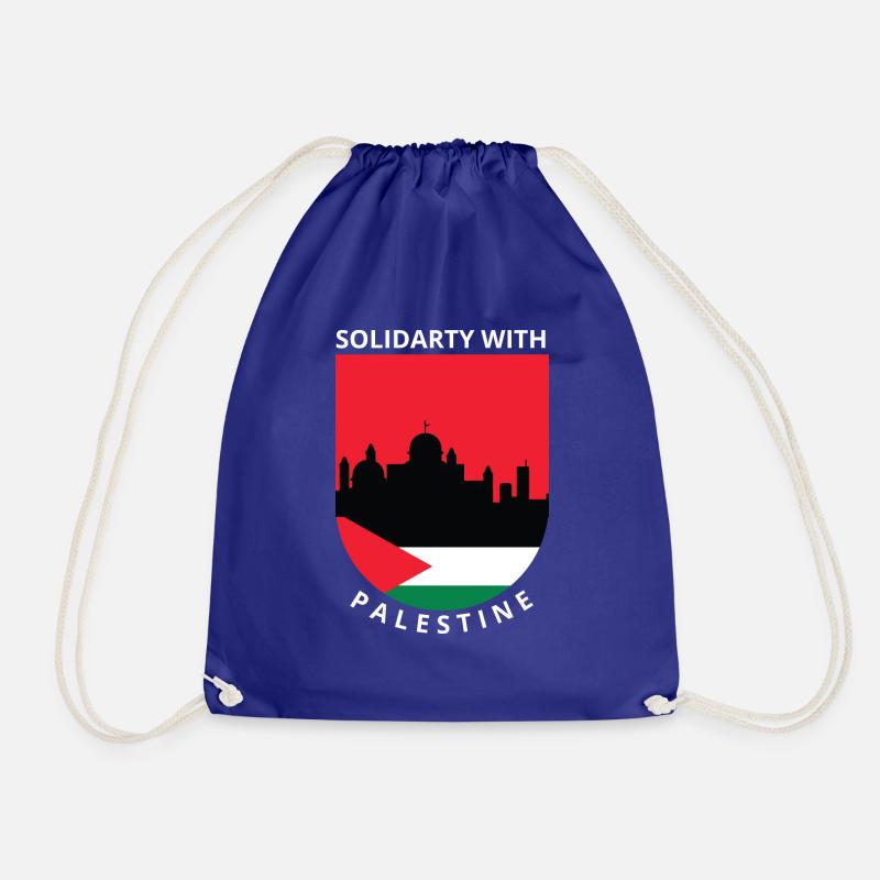 Free Palestine - Drawstring Bag - royal blue