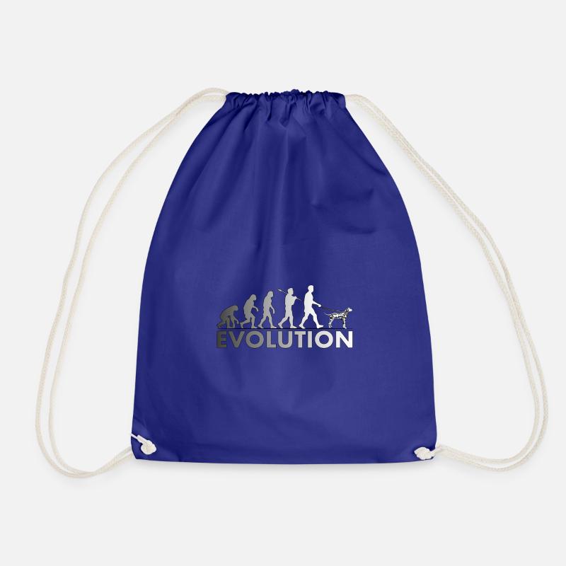 Dalmatiner Evolution Schwarz und Weiß - Turnbeutel - Königsblau