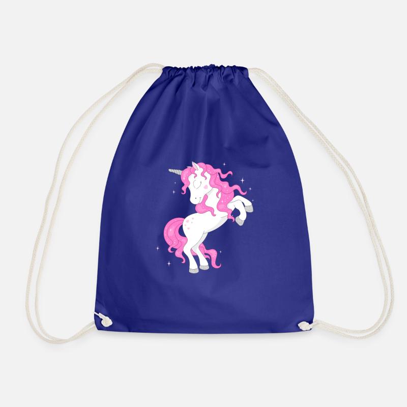 Glitzer Einhorn Niedlich Pink - Turnbeutel - Königsblau