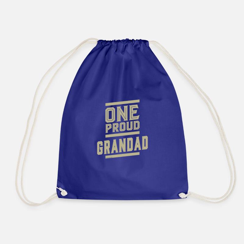 One Proud Grandad - Drawstring Bag - royal blue