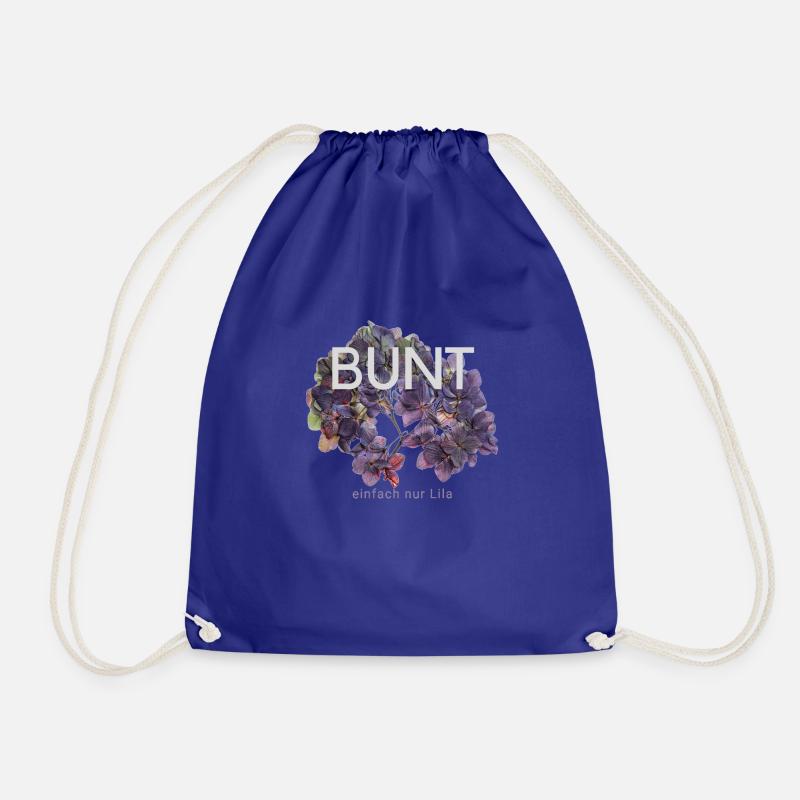 Bunt einfach nur Lila - Turnbeutel - Königsblau