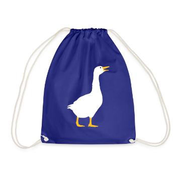Lachende Gans Design - Turnbeutel - Königsblau - Vorne