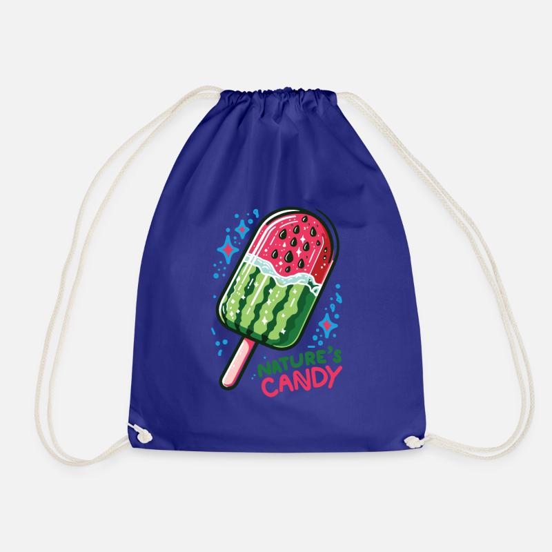 Watermelon Nature's Candy - Drawstring Bag - royal blue