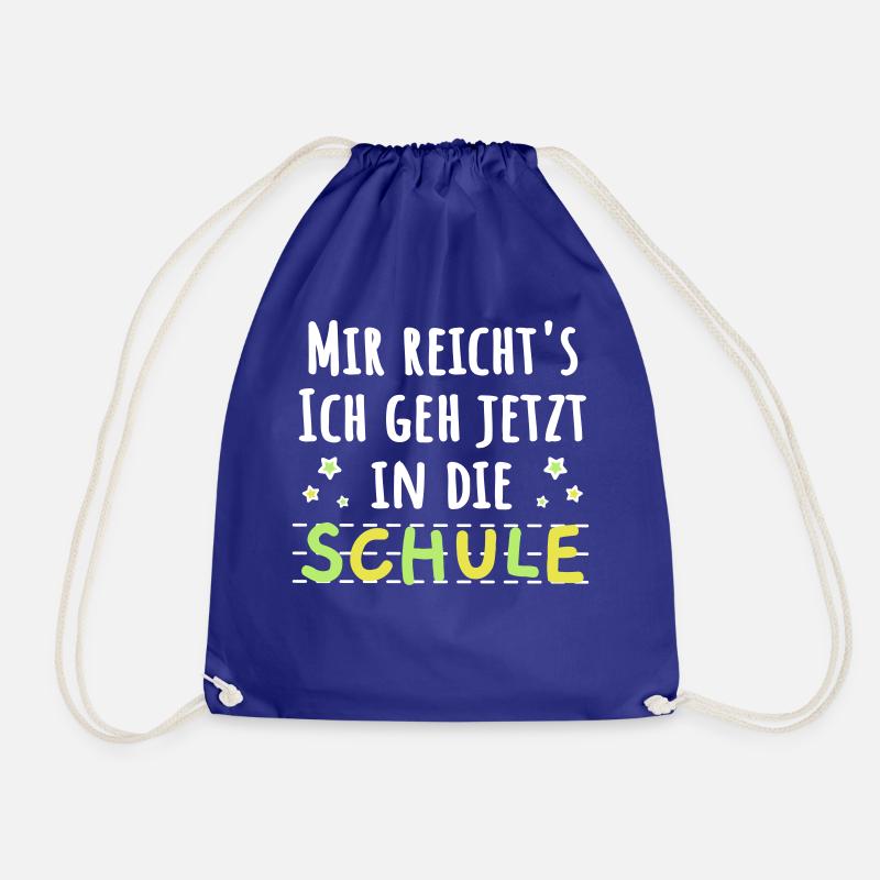 Einschulung Schulanfänger lustiger Spruch - Turnbeutel - Königsblau