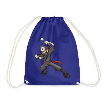 Zahnarzt Zahnarzthelferin Ninja Zähne I Geschenk - Turnbeutel - Königsblau - Vorne