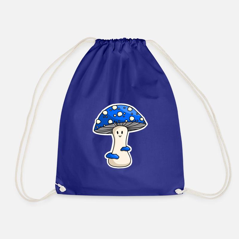 Happy Blue Toadstool - Drawstring Bag - royal blue