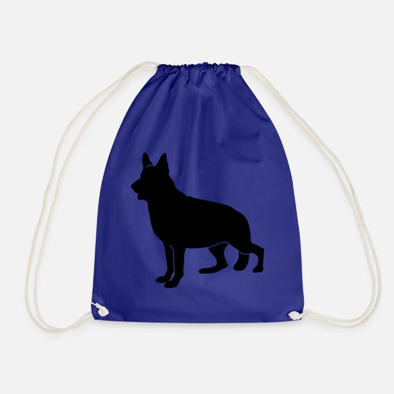 Silhouette allemande de Schaeferhund - Sac de sport léger - bleu roi