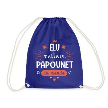 Meilleur Papounet du monde Cadeau papa - Sac de sport léger - bleu roi - Devant