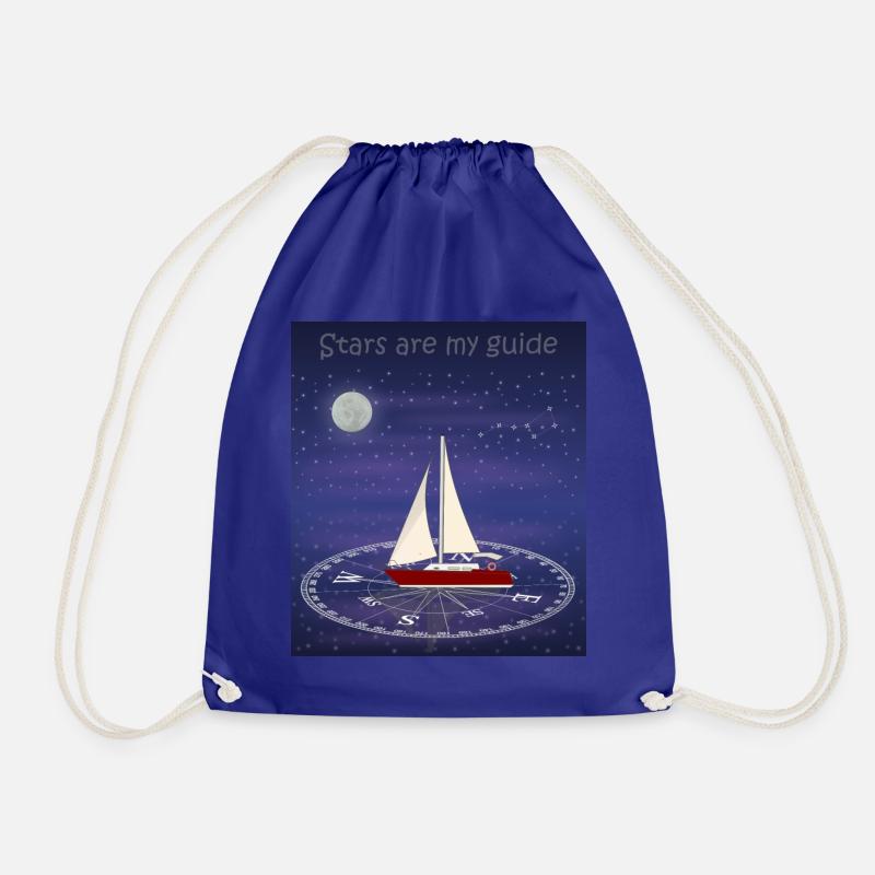 Stars are my guide - Drawstring Bag - royal blue