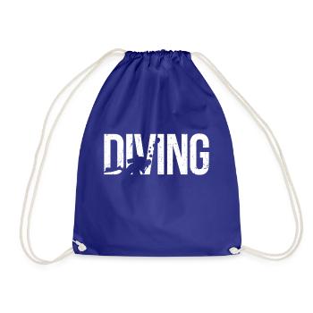 Funny Diving Diver Dive Shirt Diving - Turnbeutel - Königsblau - Vorne