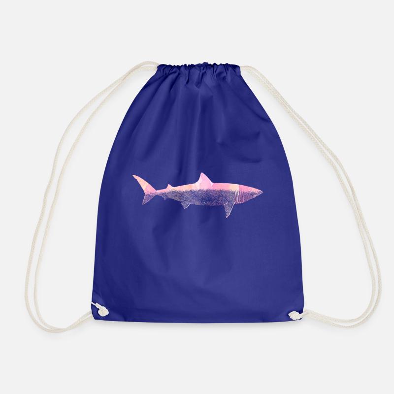 Shark Attack - Drawstring Bag - royal blue