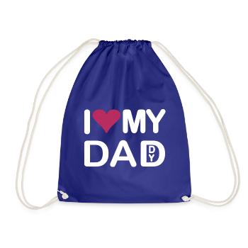 I love my Dad I love my Daddy - Turnbeutel - Königsblau - Vorne