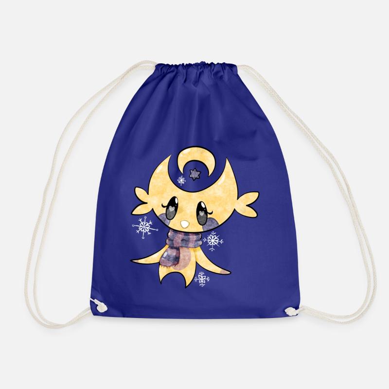 Moonpie, the friendly moon man - Drawstring Bag - royal blue