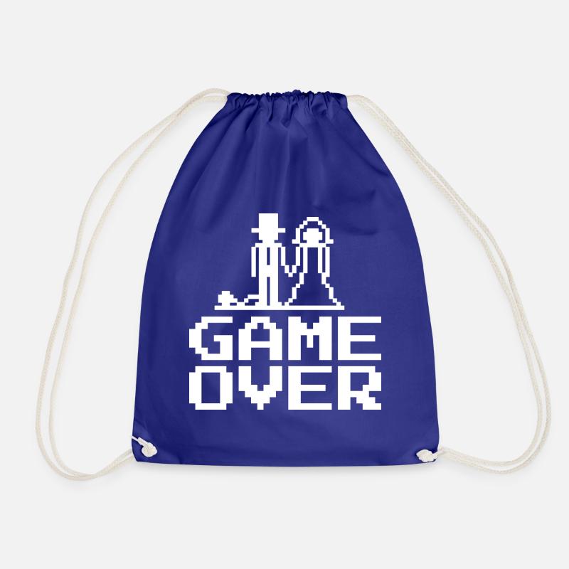 Game Over Hochzeit Junggesellenabschied Geschenk - Turnbeutel - Königsblau