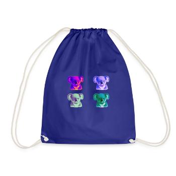Koala Colorful Gift Idea Koalas Pop Art Pop Art - Drawstring Bag - royal blue - Front
