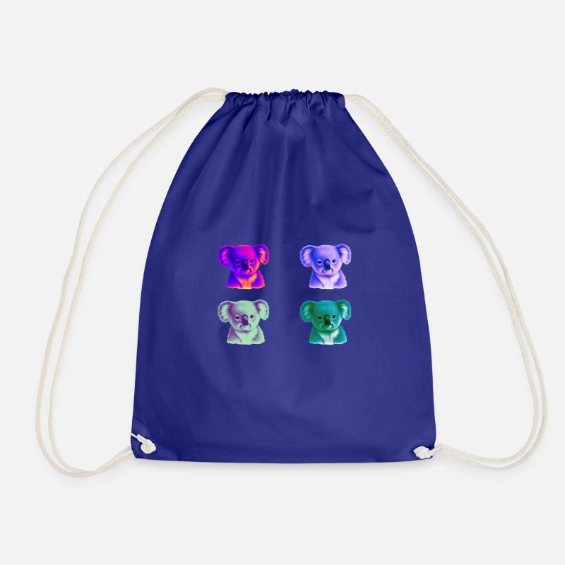 Koala bunt Geschenkidee Koalas Pop Art Pop-Art - Turnbeutel - Königsblau