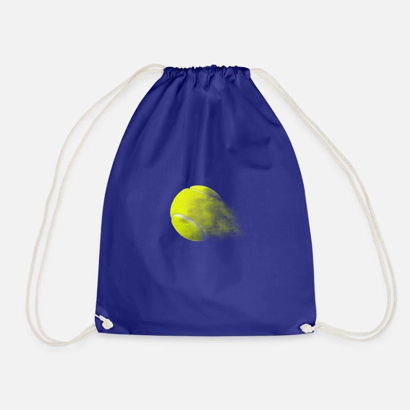 Tennis Ball Art - Drawstring Bag - royal blue