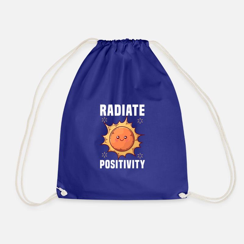 RADIATE POSITIVITY (Dark Version) - Drawstring Bag - royal blue