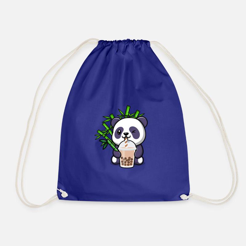 Panda Boba Tee Lustig bubble tea feinschmecker Haustierliebhaber - Turnbeutel - Königsblau