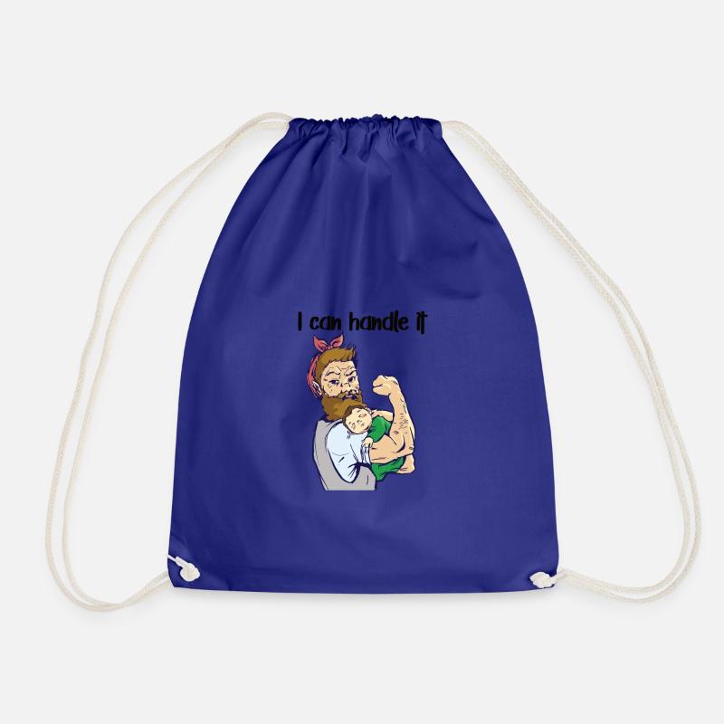 Elternzeit Vater, Papa. Geschenkidee Elternzeit - Turnbeutel - Königsblau