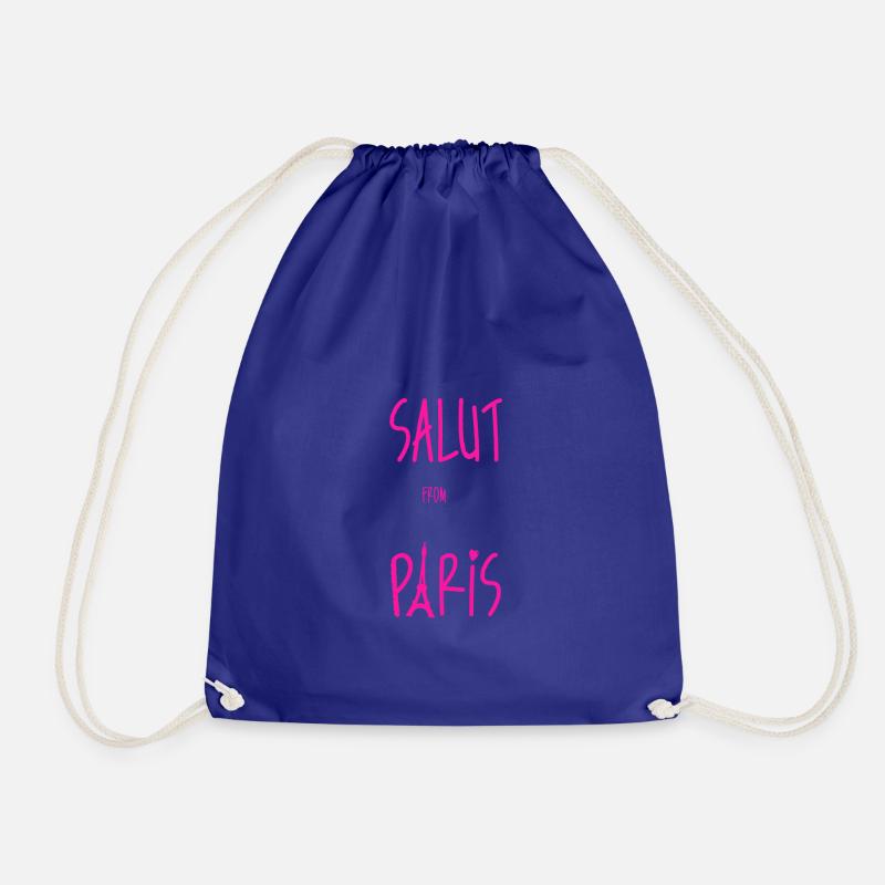 Salut from Paris - Drawstring Bag - royal blue