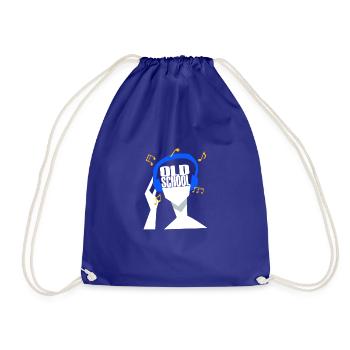 My headphones only play old school - Drawstring Bag - royal blue - Front