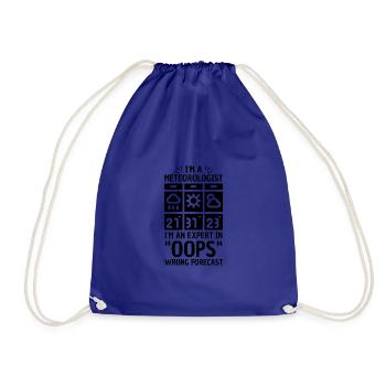 Meteorology pun for meteorologist - Drawstring Bag - royal blue - Front