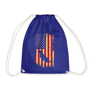 Labrador USA flag - Drawstring Bag - royal blue - Front