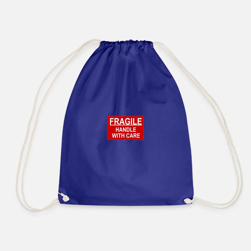 fragile handle with care red - Turnbeutel - Königsblau