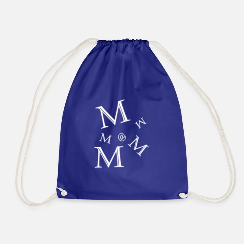 Letter M Funny - Drawstring Bag - royal blue