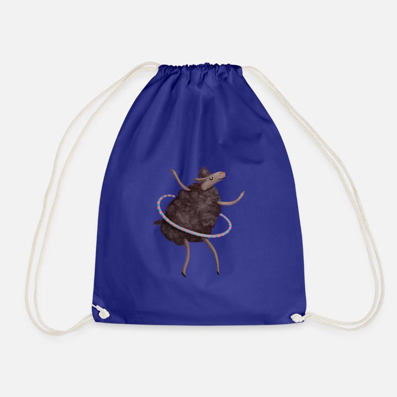 Sheep Hula hup - Drawstring Bag - royal blue