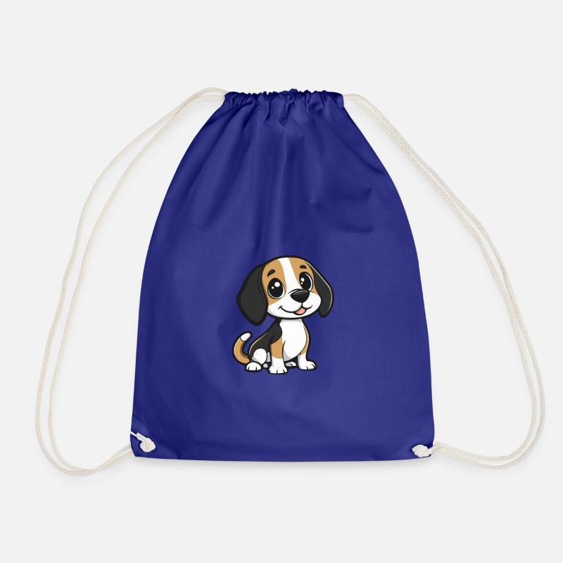 Beagle Hund Comic Niedlich - Turnbeutel - Königsblau