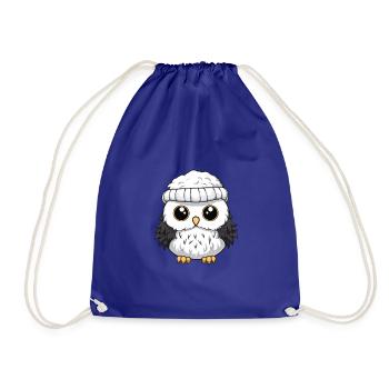 hibou hiver animal bébé bande dessinée - Sac de sport léger - bleu roi - Devant