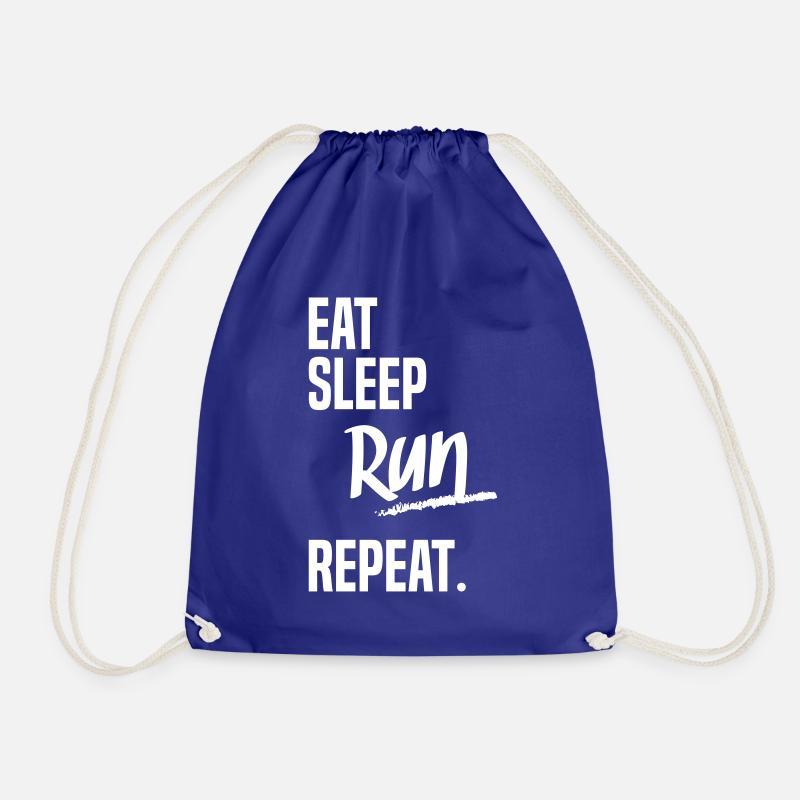 EAT SLEEP RUN - Drawstring Bag - royal blue