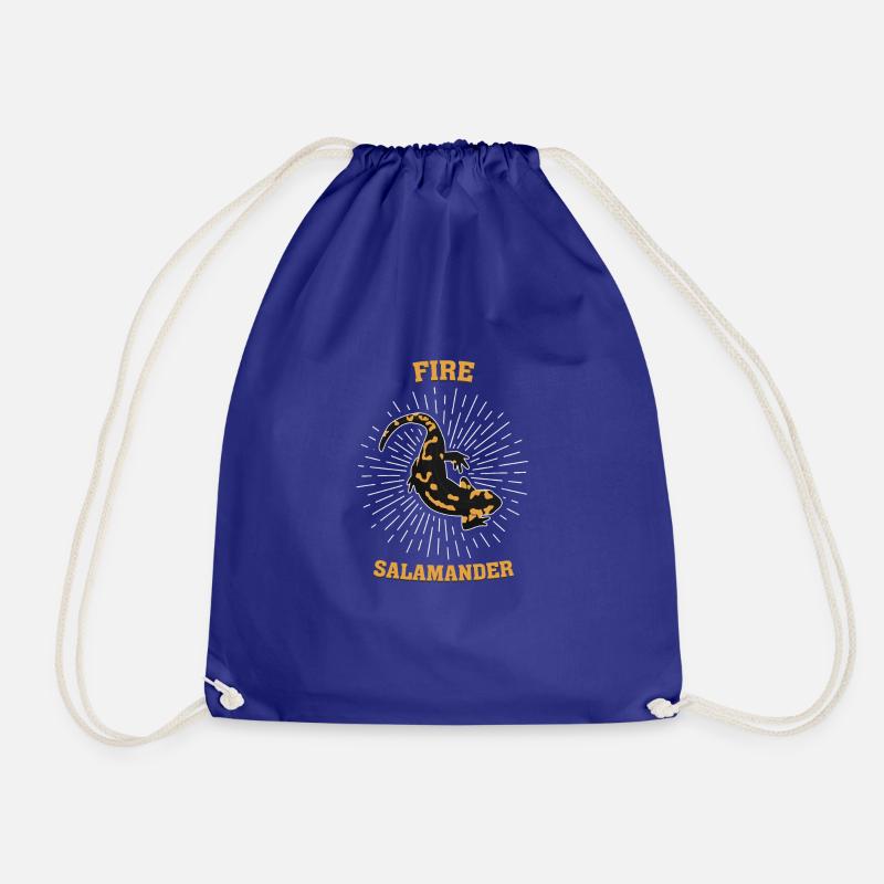 Feuersalamander Salamander Eidechse Echse Geschenk - Turnbeutel - Königsblau