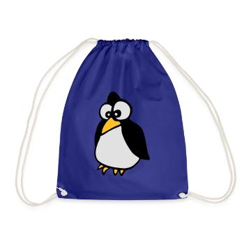penguin - Drawstring Bag - royal blue - Front