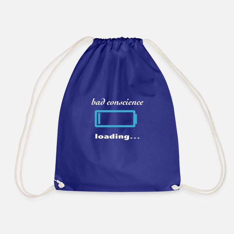 bad conscience loading... - Drawstring Bag - royal blue