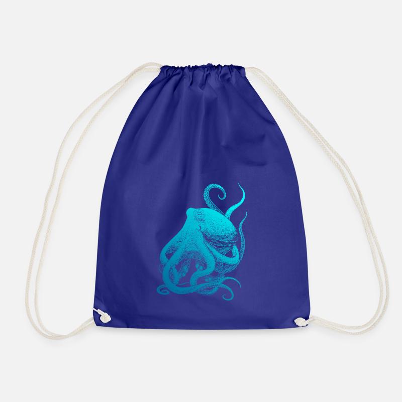The Kraken !!! Diving divers - Drawstring Bag - royal blue