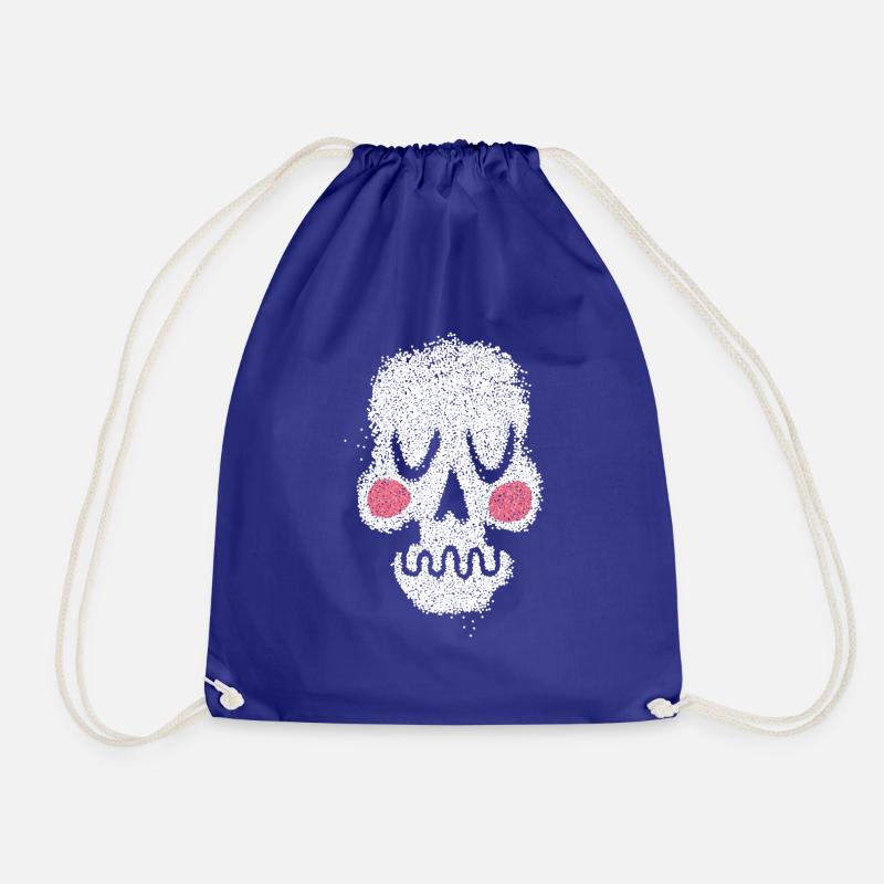 skull skull zombie halloween - Drawstring Bag - royal blue