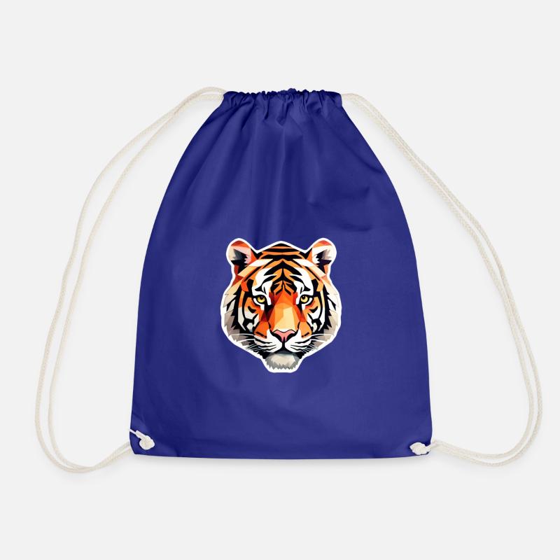 Tiger Polygon - Turnbeutel - Königsblau