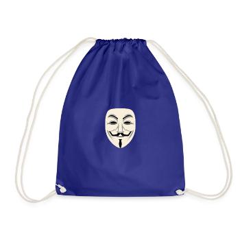 Anonymous Maske - Turnbeutel - Königsblau - Vorne