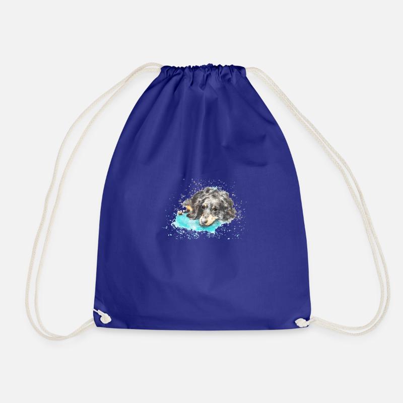 Dog is lying - Drawstring Bag - royal blue