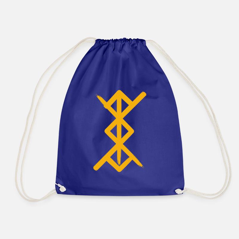 Norse rune for love between two women - Drawstring Bag - royal blue