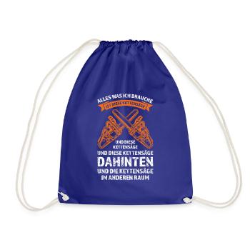 Holzfäller Förster Forstwirtschaft Geschenk - Turnbeutel - Königsblau - Vorne