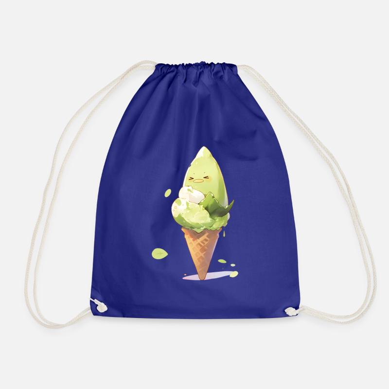 Avocado ice cream - Drawstring Bag - royal blue