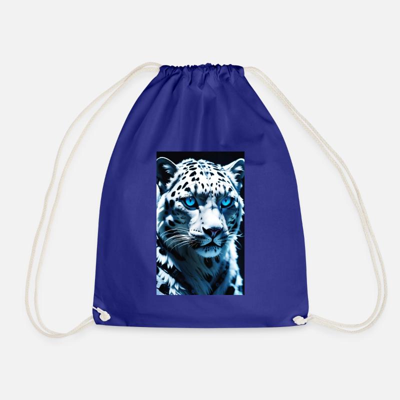 Schneeleopard | Leopard | Raubtier - Turnbeutel - Königsblau