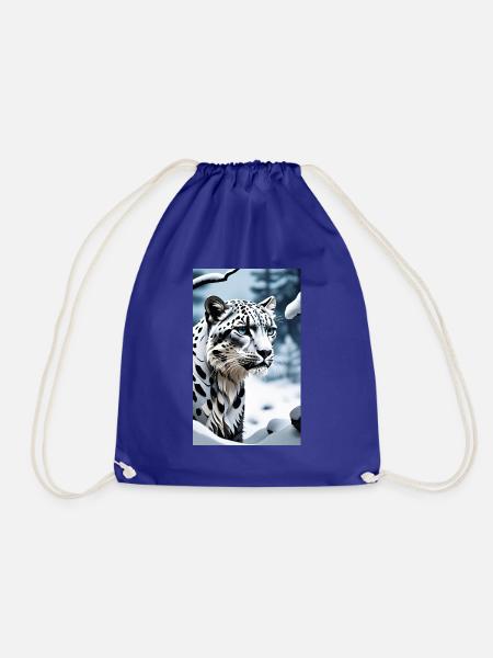 Schneeleopard | Leopard | Raubtier - Turnbeutel - Königsblau