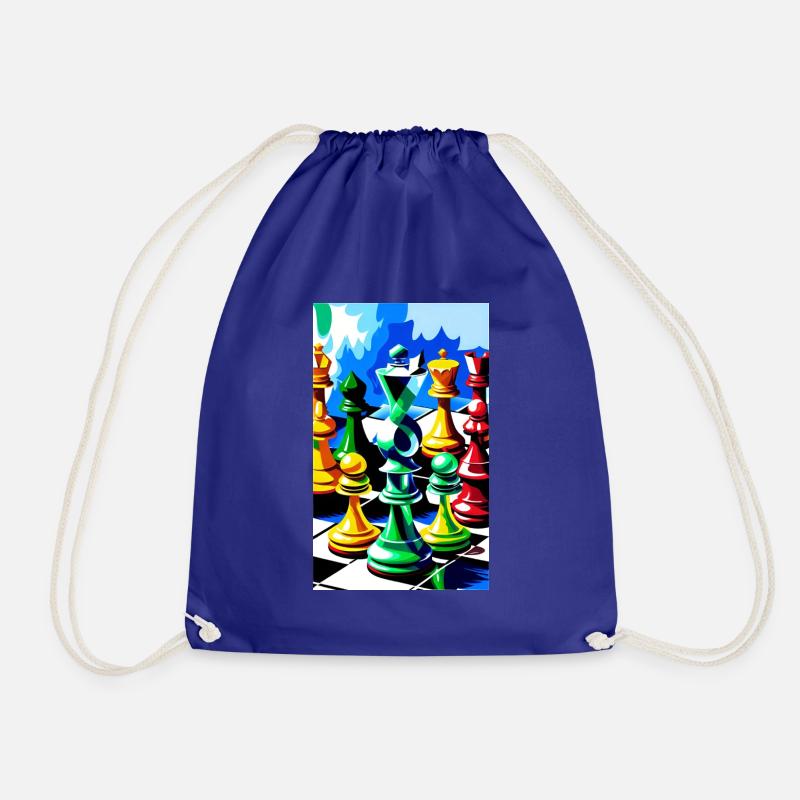 Chess | Chess piece | Chess player - Drawstring Bag - royal blue