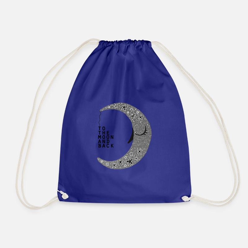 Moon | moon glitter - Drawstring Bag - royal blue