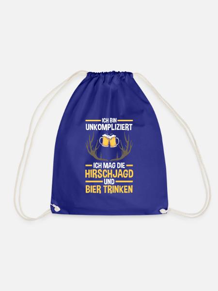 Jäger Hirschjagd Bier Jagd - Turnbeutel - Königsblau